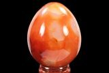 Colorful, Polished Carnelian Agate Egg - Madagascar #134558-1